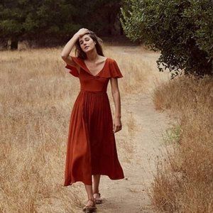 Christy Dawn - Monarch Dress - Rust- Medium